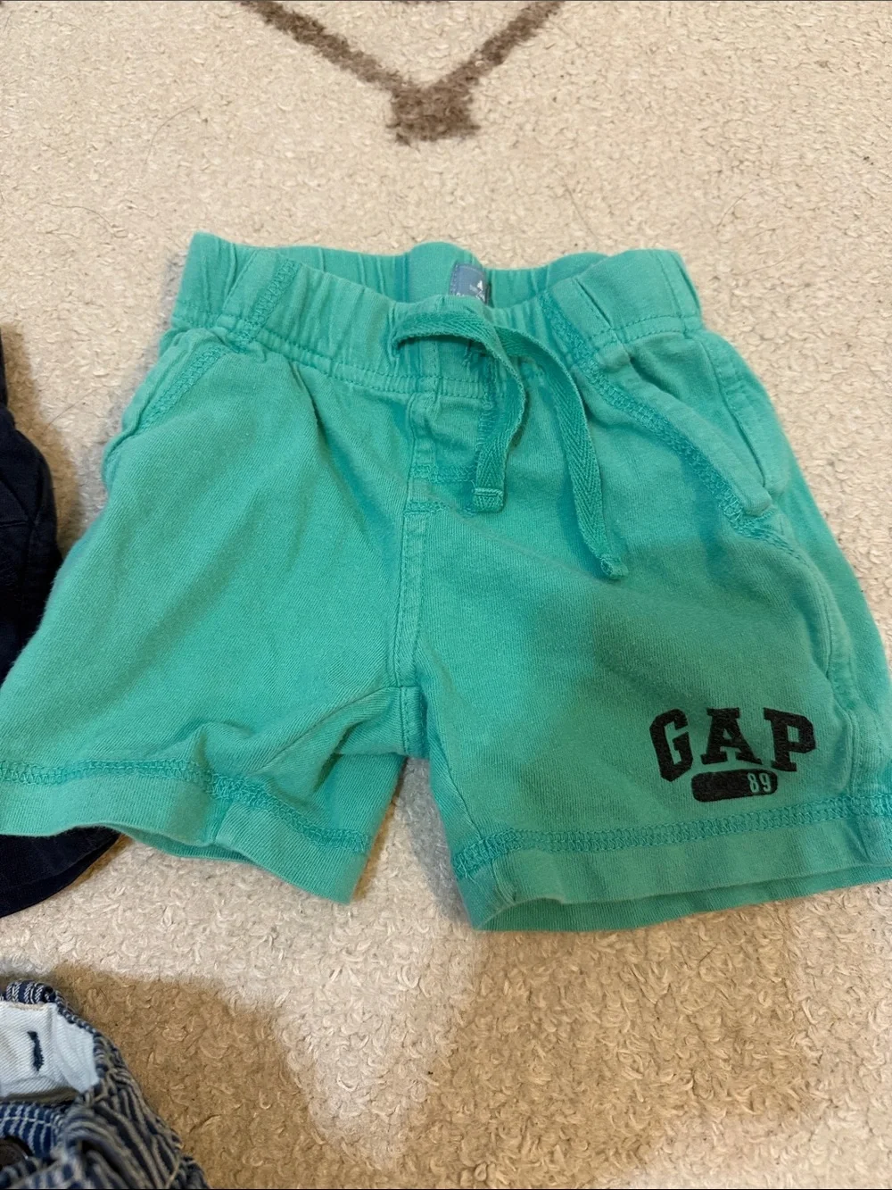 GAP Boys 3-Pack Shorts in Navy, Teal & Blue Pinstripe